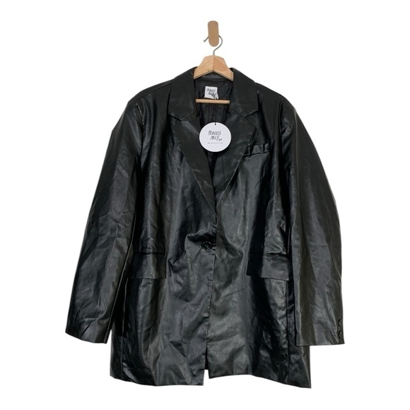 Princess Polly Jocelyn Faux Leather Jacket Size 16 - Picture 4 of 13
